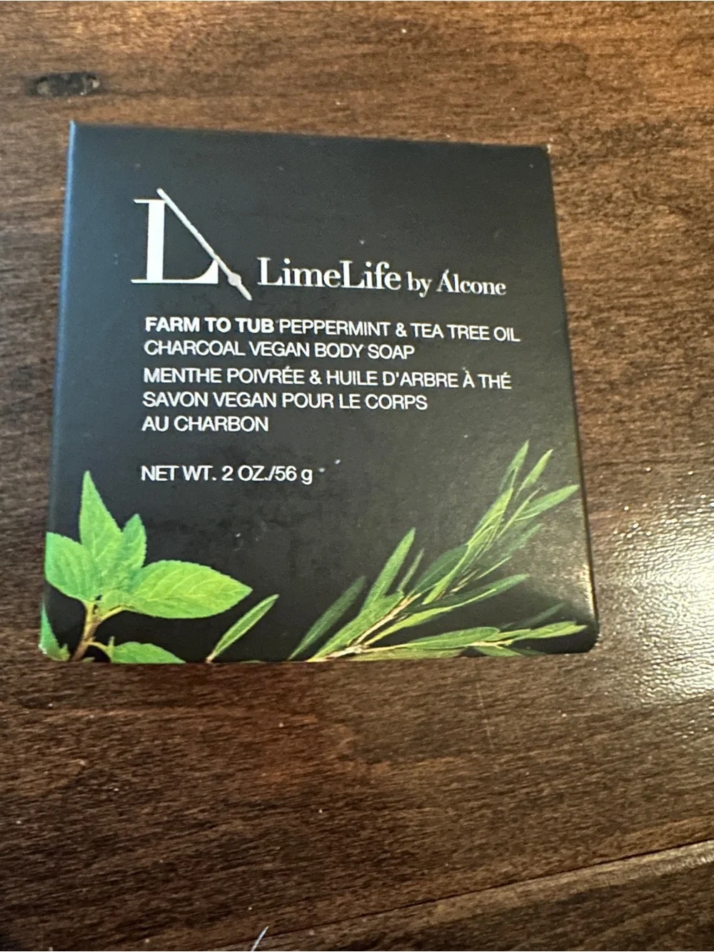 LimeLife by Alcone Peppermint & Tea Tree Charcoal Vegan Body Soap 2oz